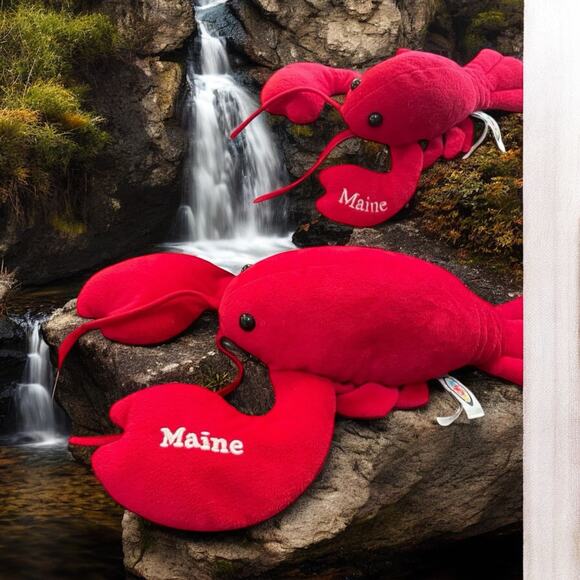 Mary Meyer Lobster Plush Maine Stuffed Animal Crustacean Souvenir 14" Lot of 2 - Picture 1 of 12